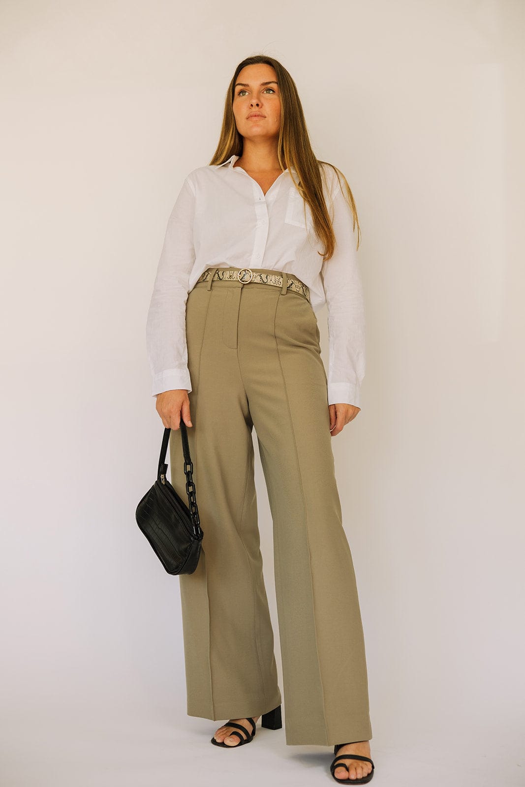 Bella Khaki Classic Trousers