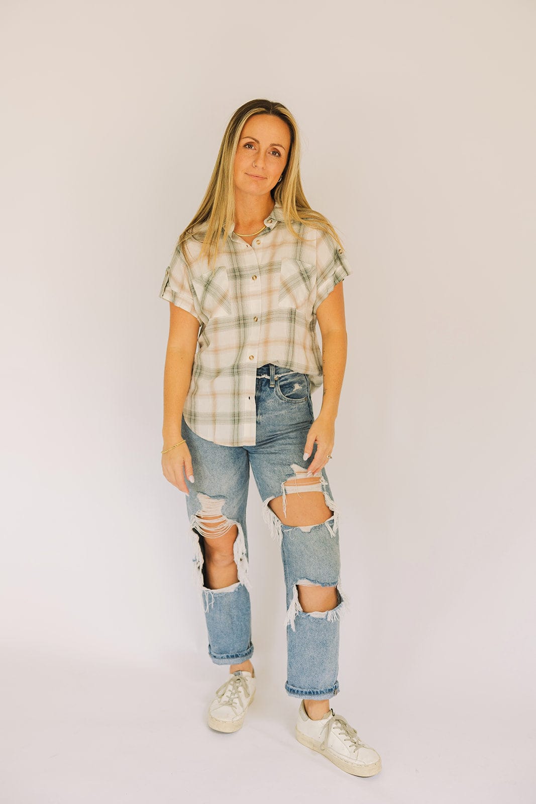 Lightweight Short Sleeve Plaid