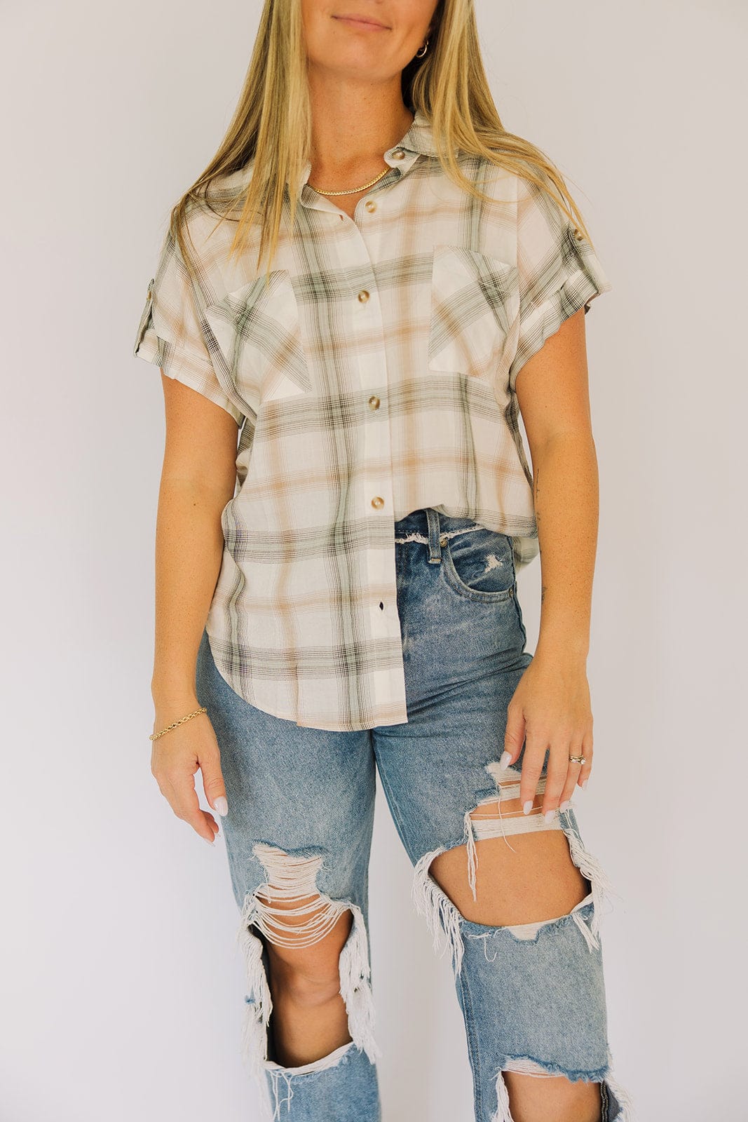 Lightweight Short Sleeve Plaid