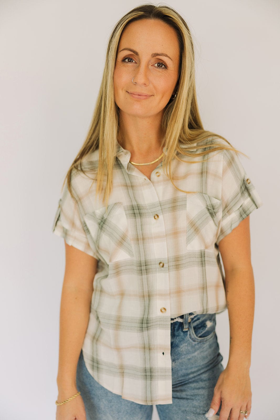 Lightweight Short Sleeve Plaid
