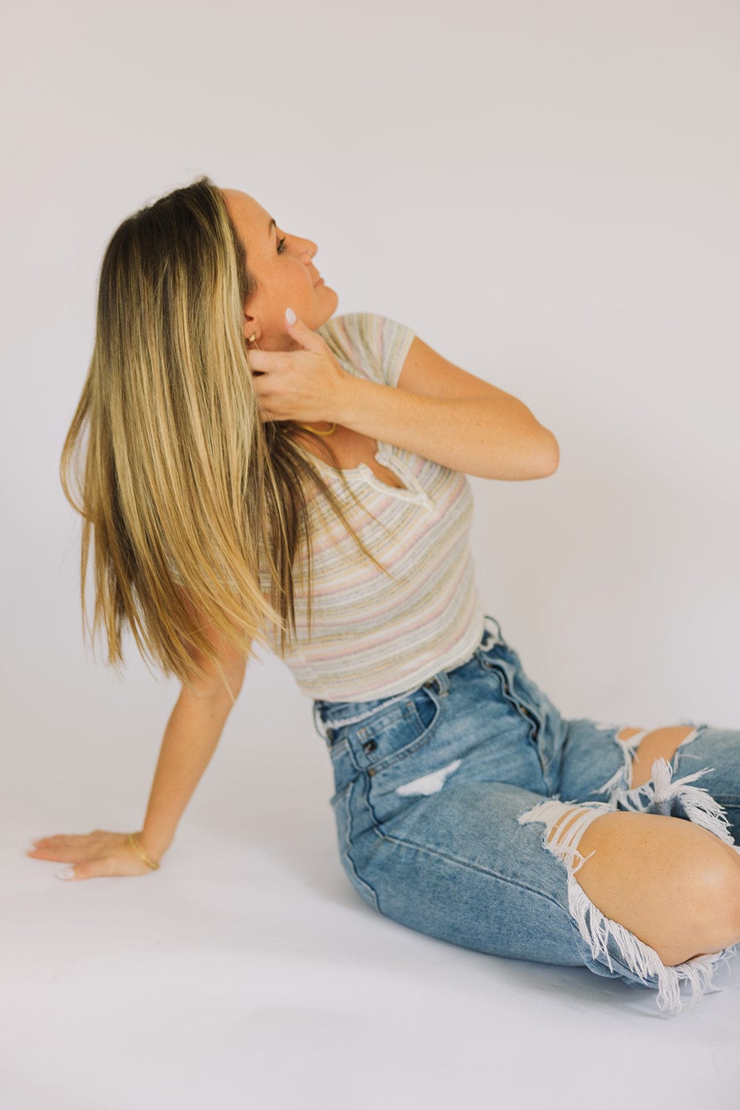 Stripey Cropped Tee