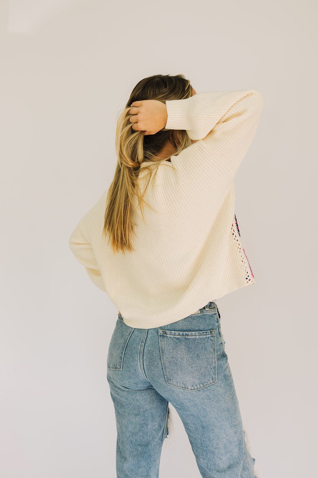 Color Pop Crochet Sweater
