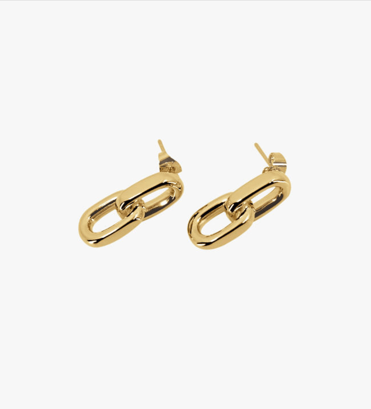 Gold Link Earrings