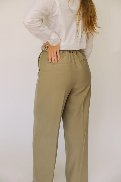 Bella Khaki Classic Trousers