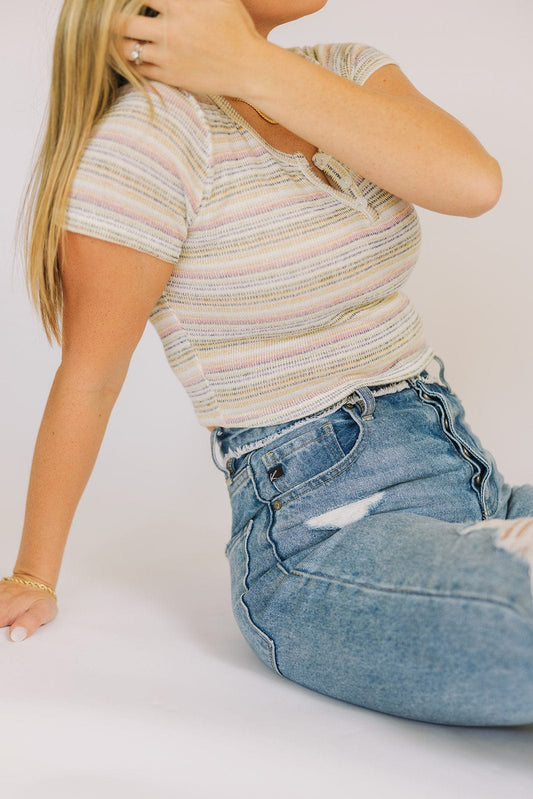 Stripey Cropped Tee