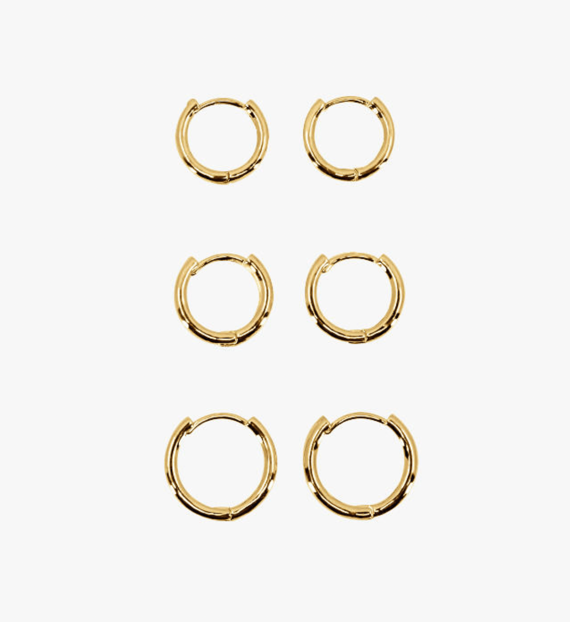 Small Gold Hoop Earring Set